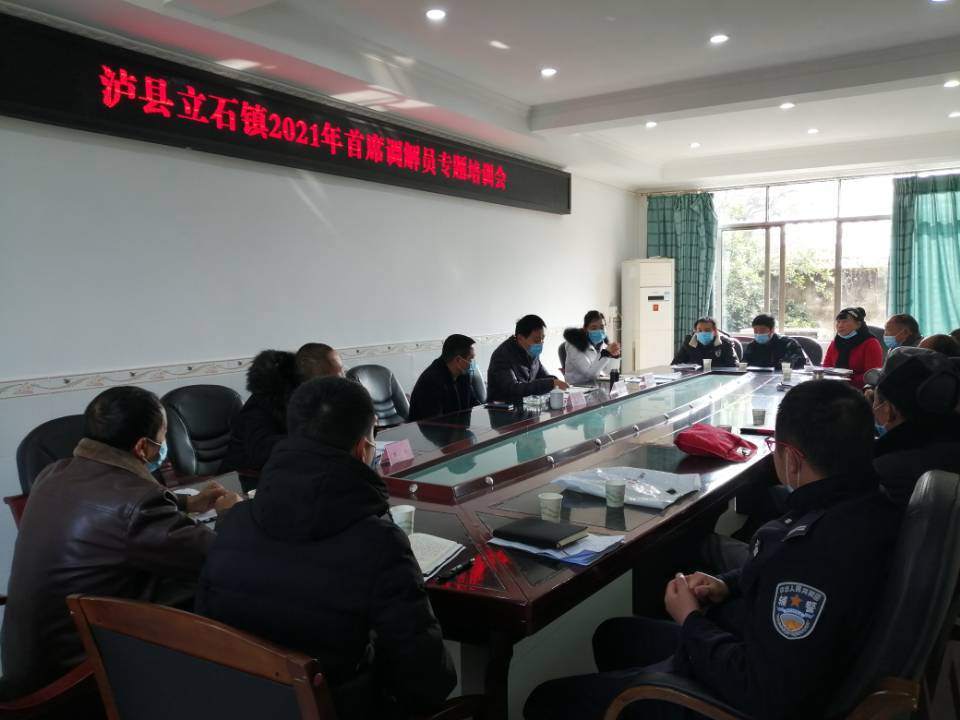 泸县立石镇组织开展首席调解员培训会